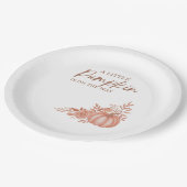 A Little Pumpkin Is On the Way Paper Plate Pappteller (Schrägansicht)