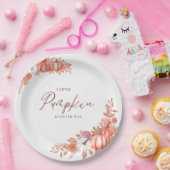 A Little Pumpkin Is On the Way Table Top Plaque Pappteller (Party)