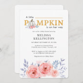 A Little Pumpkin on the Way Baby Shower Einladung (Vorne/Hinten)