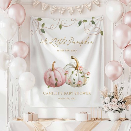 A Little Pumpkin Party Banner Wandteppich