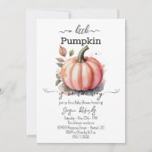 A Little Pumpkin Pink Baby Shower Invitation Einladung (Vorderseite)