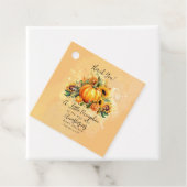 A Little Pumpkin | Sunflowers Fall Baby Shower Geschenkanhänger (Beispiel)