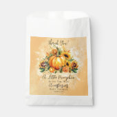 A Little Pumpkin | Sunflowers Fall Baby Shower Geschenktütchen (Vorderseite)
