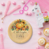 A Little Pumpkin | Sunflowers Fall Baby Shower Pappteller (Party)