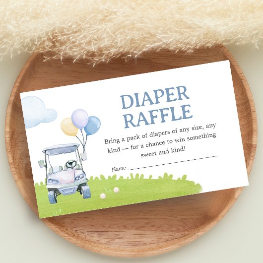 A Little Putter Golf Baby Shower Diaper Raffle Begleitkarte