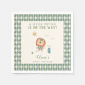 A Little Putter Golf Baby Shower Preppy Argyle   Serviette (Vorderseite)