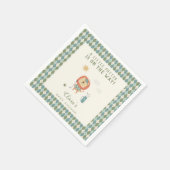 A Little Putter Golf Baby Shower Preppy Argyle   Serviette (Ecke)