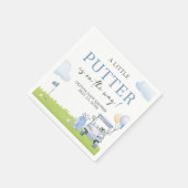 A Little Putter Golf Baby Shower Serviette (Ecke)