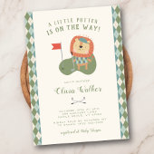 A Little Putter Golf Theme Preppy Plaid Boy Einladung