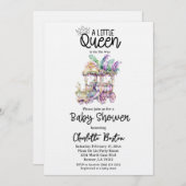 A Little Queen Mardi Gras Float Baby Shower Einladung (Vorne/Hinten)