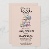 A little Queen Mardi Gras Float Baby Shower Einladung (Vorne/Hinten)