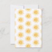 A Little Ray of Sunshine Clouds Baby Shower Dankeskarte (Rückseite)