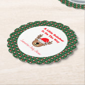 A Little Reindeer Is On The Way Untersetzer (angewinkelt)