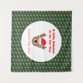 A Little Reindeer Is On The Way Wandteppich (Vorderseite (Horizontal))