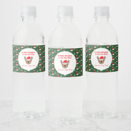 A Little Reindeer Is On The Way Wasserflaschenetikett