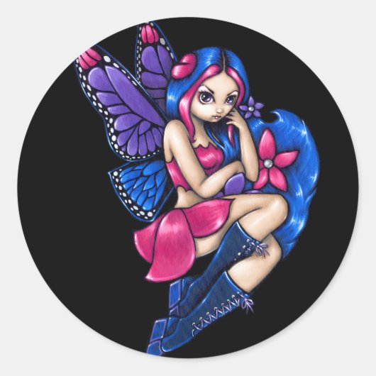 "A Little Shy"-Aufkleber Runder Aufkleber (Vorderseite)