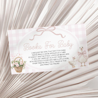A Little Silly Goose Baby Shower Books For Baby Begleitkarte