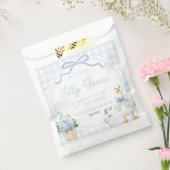 A Little Silly Goose Blue Floral Bow Baby Shower Geschenktütchen (Versiegelt)