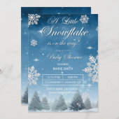 A Little Snowflake is on the Way Baby Shower Einladung (Vorne/Hinten)