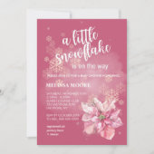 A Little snowflake pink snowflake pink poinsettia Einladung