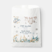 A Little Snowflake Winter Blue Baby Shower Geschenktütchen (Vorderseite)