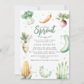 A Little Sprout Baby shower Invitation Einladung (Vorderseite)