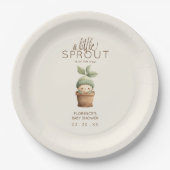 A Little Sprout Baby Shower Pappteller (Vorderseite)