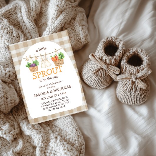 A Little Sprout Is On The Way Baby Shower Einladung