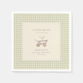 A Little Sprout is on the Way Baby Shower Serviette (Vorderseite)