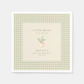 A Little Sprout is on the Way Baby Shower Serviette (Vorderseite)