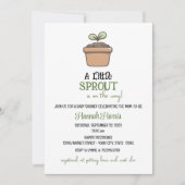 A Little Sprout on the Way Baby Shower Invitation Einladung (Vorderseite)
