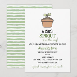 A Little Sprout on the Way Baby Shower Invitation Einladung