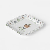 A Little Sprout on the Way Baby Shower Invitation Pappteller (Gewinkelt)