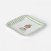 A Little Sprout on the Way Baby Shower Invitation Pappteller (Gewinkelt)