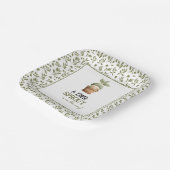 A Little Sprout on the Way Baby Shower Invitation  Pappteller (Gewinkelt)