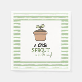 A Little Sprout on the Way Baby Shower Napkins Serviette