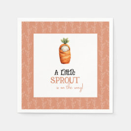 A Little Sprout on the Way Baby Shower Napkins Serviette