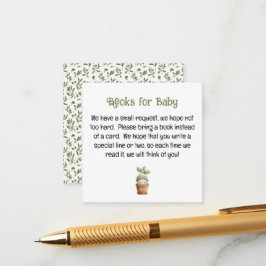 A Little Sprout on the Way Books for Baby Card Begleitkarte