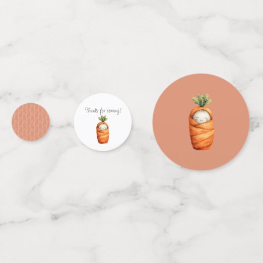 A Little Sprout on the Way Table Konfetti (Rückseiten)