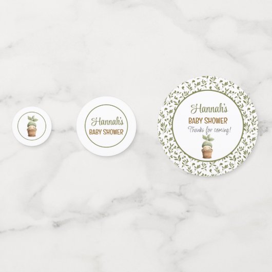 A Little Sprout on the Way Table Konfetti (Vorderseiten)