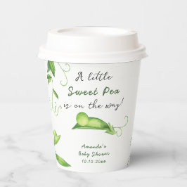 A Little Sweet Pea Is On The Way Baby Shower Pappbecher