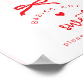 A Little Sweetheart Babies are sweet coquette Bow Poster (Ecke)