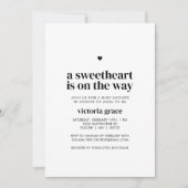 A Little Sweetheart Baby Shower Einladung (Vorderseite)