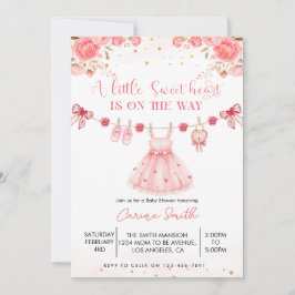 A Little Sweetheart Baby Shower Invitation Einladung