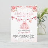 A  Little Sweetheart Baby Shower Invitation Einladung (Stehend Vorderseite)