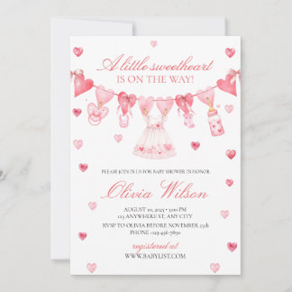 A little sweetheart Baby Shower Invitation Einladung