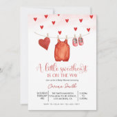A  Little Sweetheart Baby Shower Party Einladung (Vorderseite)