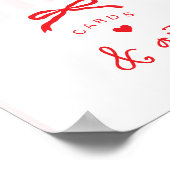 A Little Sweetheart Cards and gifts Pink Red Bow Poster (Ecke)