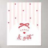 A Little Sweetheart Cards and gifts Pink Red Bow Poster (Vorne)