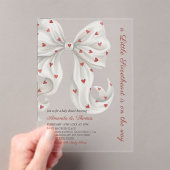 A Little sweetheart Gender Neutral Baby Shower Acryleinladungen (Insitu (Handheld))